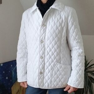 Gallery Classic Quilted White lined Jacket